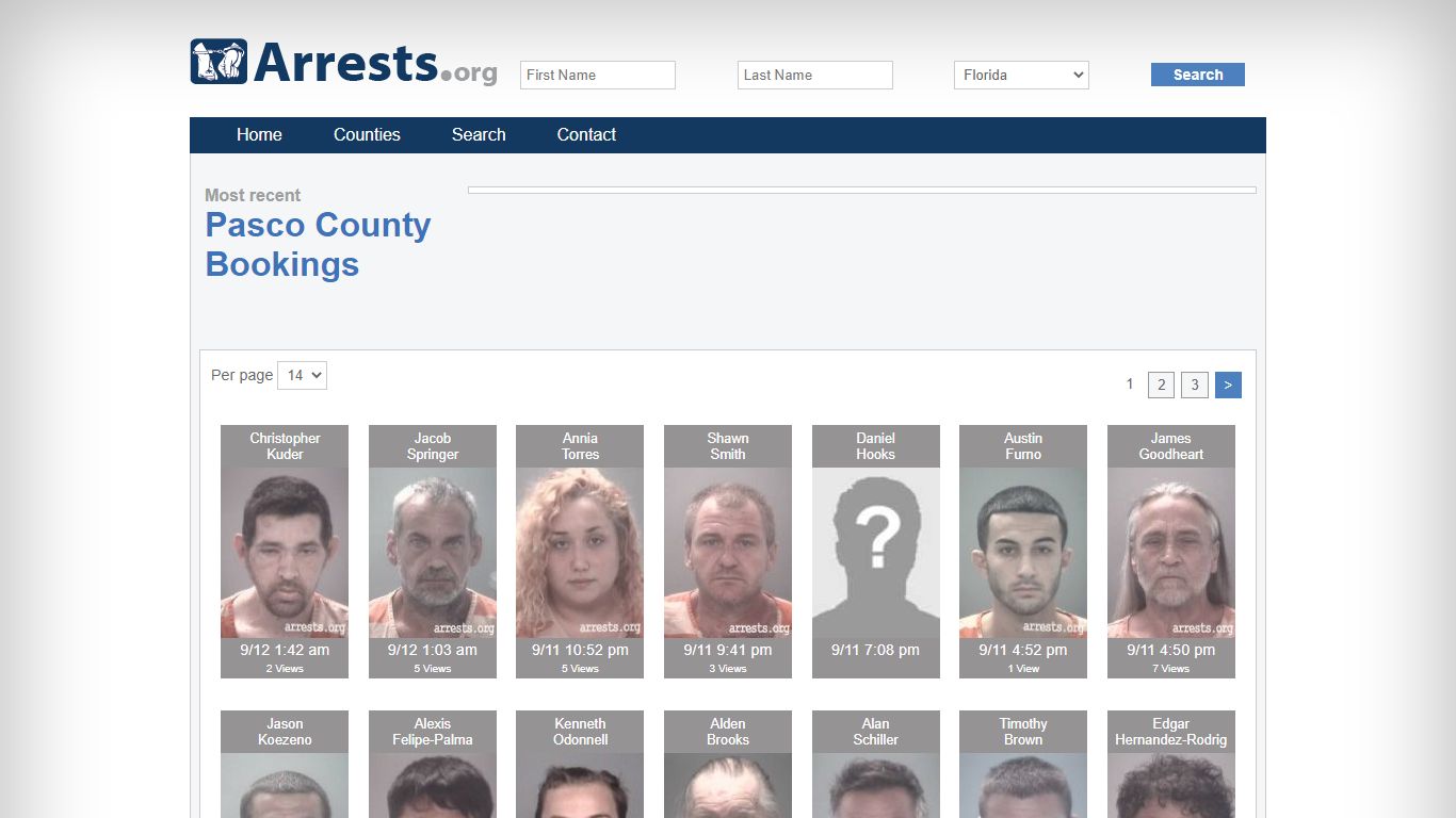 Pasco County Arrests and Inmate Search